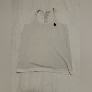 lululemon athletica White Ribbed Racerback IronmanTank Top